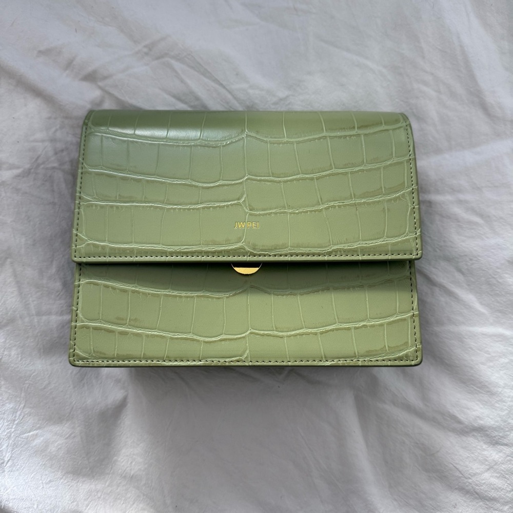 JW PEI Green Croc-Embossed Women's Bag